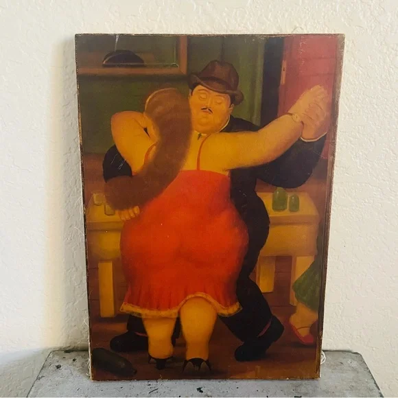 Vintage Fernando Botero Canvas Painting - Picture 7 of 7